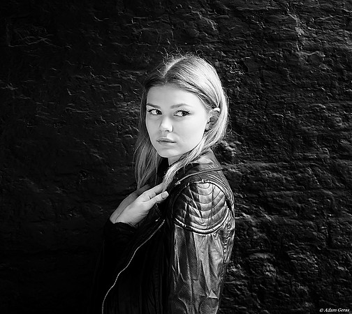 Synnove B&W face